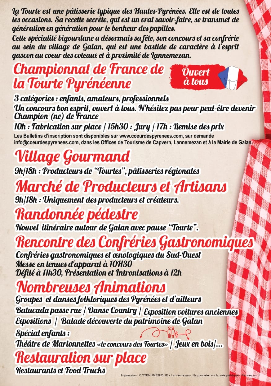 Flyer tourte verso